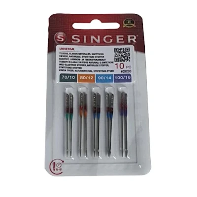 Obrázek Singer Univerzální jehla N2020B10AS823R 2020 Mix 10 ks, kov, stříbrná, 7 x 0,03 4 cm
