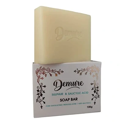 Obrázek Demure Peeling mýdla ze síry a kyseliny salicylové, pórový peeling, snižuje akné, uklidňující hydratační, s protizánětlivým účinkem