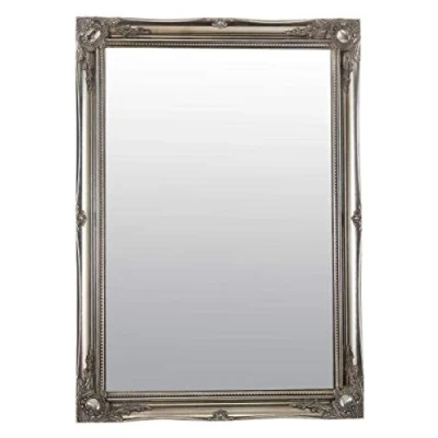 Obrázek MirrorOutlet 3 FT6 x 2 FT6, 106 cm 76 groß Silber antik Kunstvolles Design Big Wand Spiegel NEU