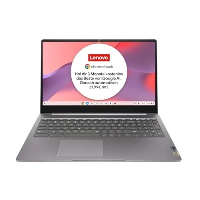 Obrázek Lenovo Chromebook IdeaPad 3i 15,6&quot; Full HD Touch Display Intel Celeron N4500 8 GB RAM 128 SSD grafika UHD Chrome OS QWERTZ šedý 3 měsíce Premium Care