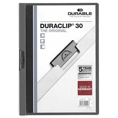 Obrázek Durable Svorka Duraclip Original 30 (pro 1 listů A4), 25 kusů, antracitová/šedá, 220057