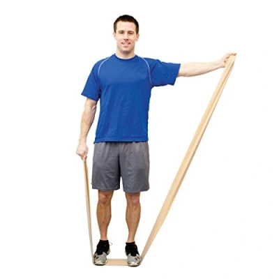 Obrázek CanDo Tréninkový pás / gymnastický pás, délka 45 m, cestovní pásek, béžová (velmi lehká)
