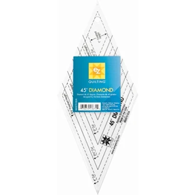 Obrázek EZ Quilting 45 Degree Diamond Template Tool Lineal, akryl, transparentní, 11,4 x 26,7 0,3 cm