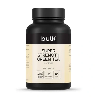 Obrázek Bulk Silné kapsle ze zeleného čaje, 450 mg, 90 kapslí, balení se může lišit