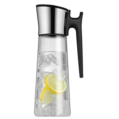 Obrázek Karafa na vodu WMF Basic 1,5l, výška 31 cm, s uzávěrem CloseUp, materiál sklo, nerezová ocel Cromargan.