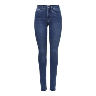 Obrázek ONLY Dámské Skinny Jeans ONLROYAL Vysoký pas Fit Jeans, Modrá (středně modrý denim)