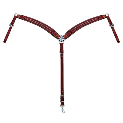 Obrázek Weaver Leather Unisex Austin Contrd hrudní obojek, BR límec, hnědý