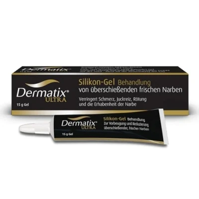Obrázek Dermatix Ultra gel na jizvy, mast jizvy po operaci, proti otoku, svědění, bolesti a zarudnutí, krém pro děti dospělé, péče o 15 g