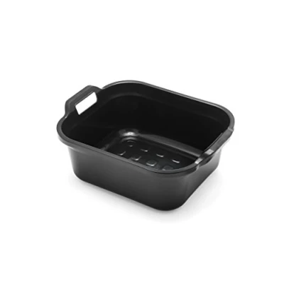 Obrázek Addis 517936 velká obdélníková 10litrová miska na dřez s úchyty, černá, plast, 39 x 32 14 cm