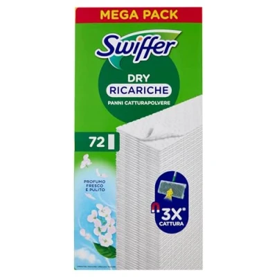 Obrázek Swiffer Besen, Staubfänger, Trockentücher, 72 Stück, Febreze Duft, fängt und hält Staub