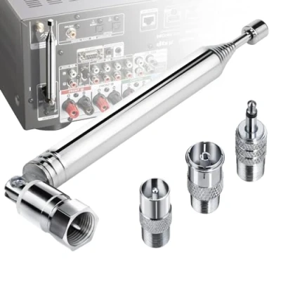 Obrázek UKW Antenne FM Stabantenne Radioantenne, Ancable DAB Zimmerantenne Radioempfang 75 Ohm für Stereoanlage AV Receiver Tivoli Denon Bose Sony Roberts Yamaha Hitachi Pionier Onkyo