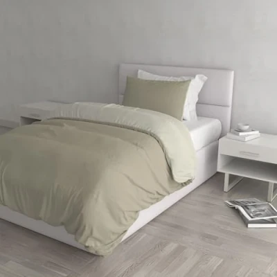 Obrázek Italian Bed Linen Povlečení Natural Color Doubleface, 100% bavlna, černá/světle šedá, jednotlivé
