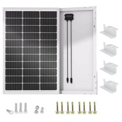 Obrázek ECO WORTHY solární modul, 100 W, 12 V, monokrystalický, pro nabíjení baterií.