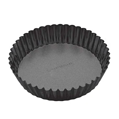 Obrázek Master Class Forma na ovocný koláč Kitchen Craft, nepřilnavý povrch, vysoký okraj s drážkami, hladké dno, 25 x 5,5 cm, černá barva