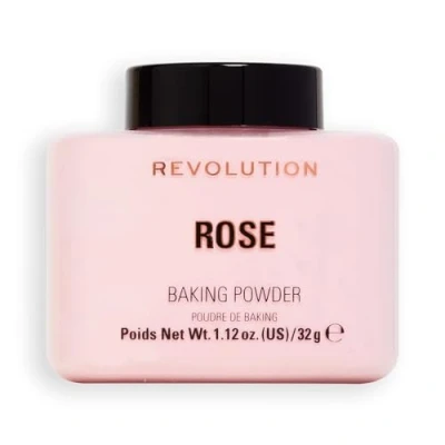 Obrázek Revolution Beauty London, Loose Baking Powder, Prolongs Makeup Wear, Brightening Setting For All Skin Tones, Rose, 32g
