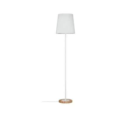 Obrázek Paulmann 79634 Neordic Stellan Stojací lampa max. 1 x 20 W pro E27 Lampy s látkovým stínidlem bílá/dřevo 230 V bez světelného zdroje