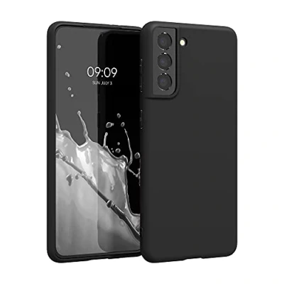 Obrázek kwmobile pouzdro kompatibilní se Samsung Galaxy S21 měkké TPU silikonové vhodné pro bezdrátové nabíjení černé matné
