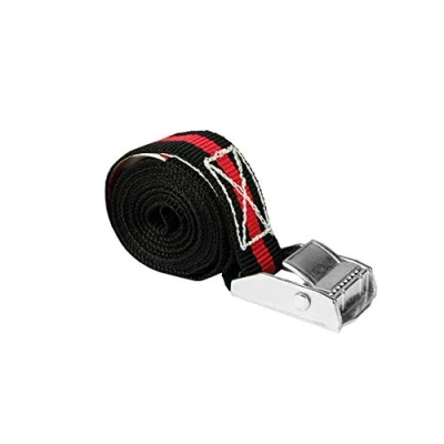 Obrázek LAS 10318 upínací popruh se svorkovým uzávěrem cca 1,5 m x 2,5 cm, černá/červená