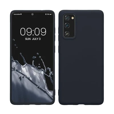 Obrázek kwmobile pouzdro kompatibilní se Samsung Galaxy S20 FE měkké TPU silikonové vhodné pro bezdrátové nabíjení tmavě modré