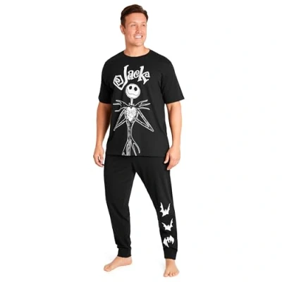 Obrázek Disney pyžamo pánské dlouhé vtipné sada noční prádlo Donald Duck Grumpy Jack Skellington M 3XL, Černý