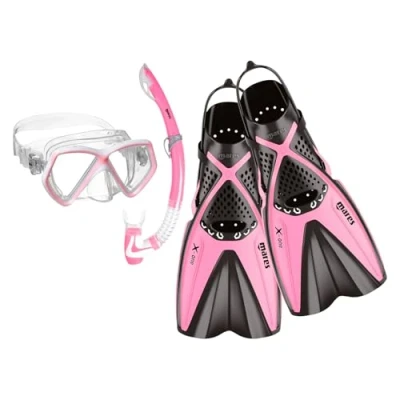 Obrázek Mares Aquazone Set X One Pirate, bestehend aus Maske, Schnorchel und Flossen für Kinder/Jugendliche, Unisex, Pink, XS