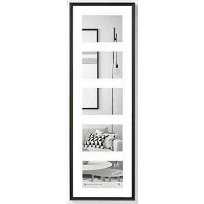 Obrázek walther design Rámeček černý 5 x 10 15 cm galerie s paspartou, Galeria plastový rám KB515H