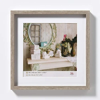 Obrázek walther design rám obrazu šedý 40 x cm s paspartou, Stockholm dřevěný EA444D