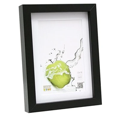 Obrázek Deknudt Frames S40AK2 P1 40.0X50.0 Základní rám na obrazy s paspartou a ozdobnou lištou, dřevo/MDF, 40 x 50 cm, černá
