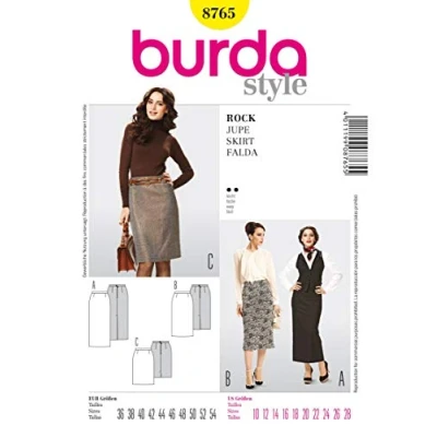 Obrázek Střihová předloha Burda 8765 Rock vel. 36 54, Plus Size