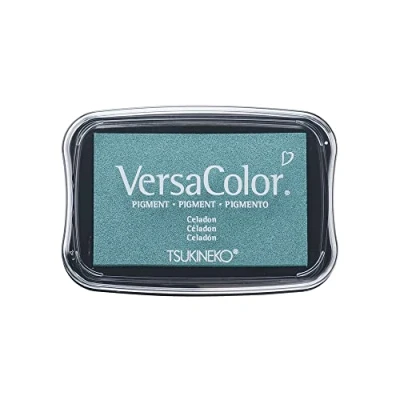 Obrázek Rayher Hobby 29017408 Tsukineko Versa Color pigmentový razítkový polštář, celadon, 9,6 x 6,3 1,8 cm, inkoust na bázi vody