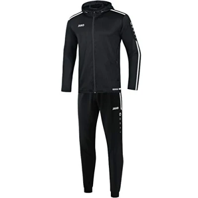 Obrázek JAKO Dětská tréninková souprava Polyester Striker 2.0 s kapucí, černá/bílá, 152, M9419