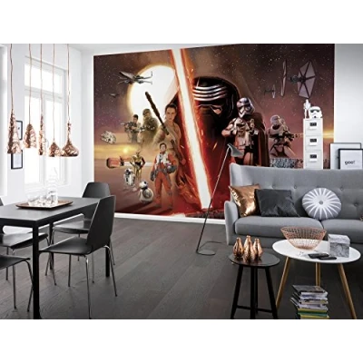 Obrázek Komar Fototapete STAR WARS EP7 COLLAGE 368 x 254 cm Tapete, Wand, Dekoration, Wandbelag, Wandbild, Wanddeko, Universum, Galaxy, Laserschwert 8 492