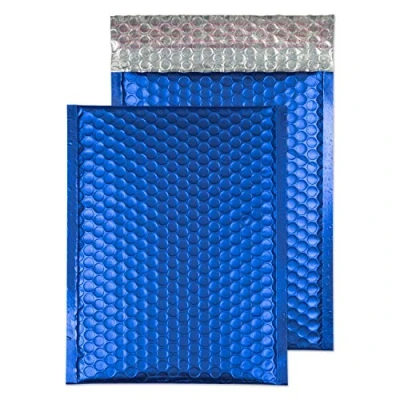 Obrázek Purely Packaging MTVB250 barevné bublinkové tašky matné lepicí lepení vítězství modrá C5+ 250 x 180 mm 100 kusů
