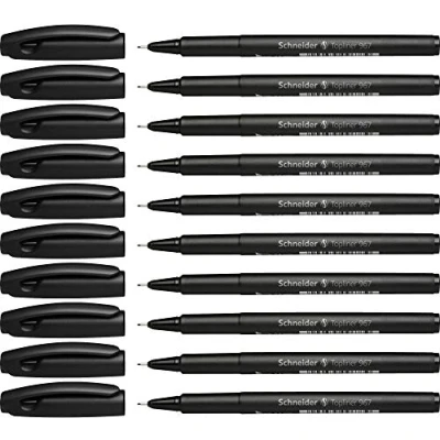 Obrázek Schneider Topliner 967 Fineliner (tloušťka linky 0,4 mm) 10 kusů černý