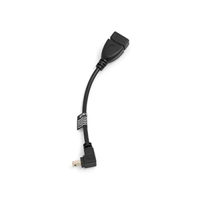 Obrázek System S Mini USB (Male) Dolů ohnutý 90 stupňů úhel Disk On The Go Host kabel na Typ A (FEMALE) adaptér 13,5 cm