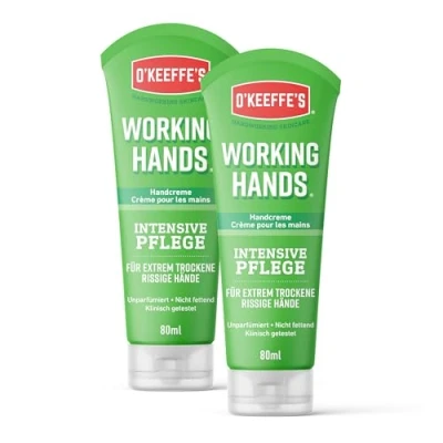 Obrázek O&#039;Keeffe&#039;s Working Hands 80 ml tuba 2 Pack Hand Cream for Extremely Dry, Cracked Hands, Instantly Increases Moisture Content, Forms a Protective Layer and Prevents Loss