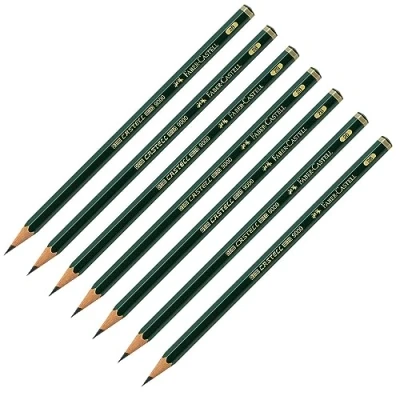Obrázek FABER Castell 205070 sada tužek 9000, stupeň tvrdosti 2B, 6 kusů