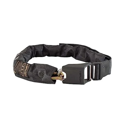 Obrázek Hiplok zlatý, řetězový zámek, unisex, ALL černý, 85 cm obvod uzávěru