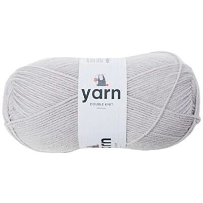 Obrázek Korbond 100 g Silber/Hellgrau Doppeltes Acrylgarn (erhältlich in 27 Farben) Leichtes, hypoallergenes und strapazierfähiges Garn