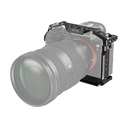 Obrázek SMALLRIG A7 III / A7R klec na kameru pro Sony Alpha 7 III/Alpha 7R III, hliníková slitina s rychloupínací deskou Arca Standard, integrovaná studená obuv, kolejnice NATO a otvory závity