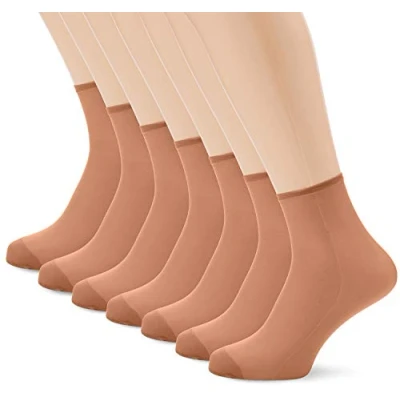 Obrázek Dim Socken Kurze Beauty Resist Komfort Damen x6, Beige, One Size