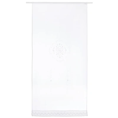 Obrázek Home Fashion Závěs na dveře plátěná konstrukce vyšívaná, látka, bílá, 180 x 90 cm
