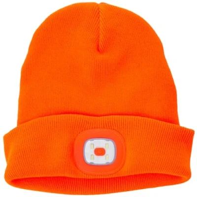 Obrázek Portwest BEANIE S USB dobíjecími LED světly, velikost: Jednotná velikost, barva: Oranžová, B029ORR