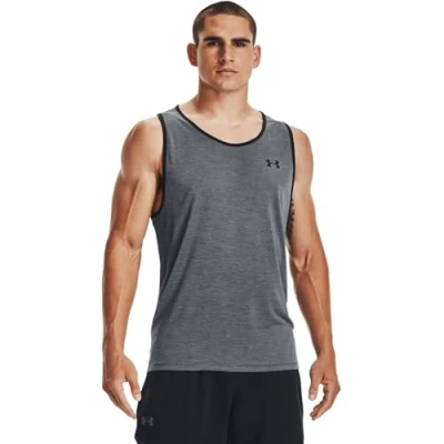 Obrázek Under Armour Pánské Ua Tech 2.0 sportovní tílko, rychleschnoucí tréninkové tričko, Šedá, s