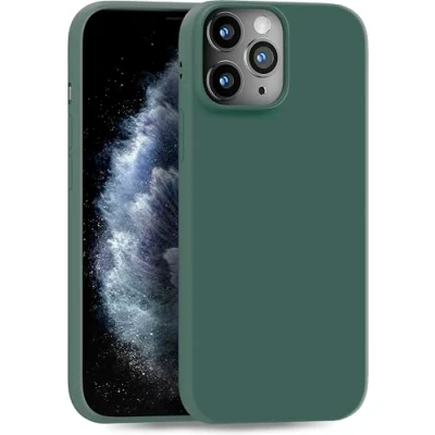 Obrázek MyGadget pouzdro kompatibilní s iPhone 11 Pro robustní na mobil TPU Case Slim Silikonové Back Cover odolné proti poškrábání ochranné matné olivově zelené