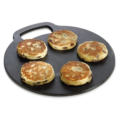 Obrázek Kuchyňské řemeslné cihly s non stick povlak a recepty v dárkové krabičce, kulaté, litiny, 27 cm x 6,5 mm