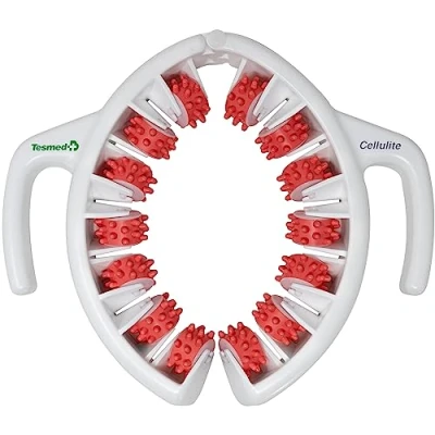 Obrázek TESMED Cellulite Massagegerät, Manuell, Klinisch Nachgewiesene Wirksamkeit, Made in Italy, Anti Massagegerät mit Rollen, welche die Haut heben, straffen und glätten. Patentiert (Rose)