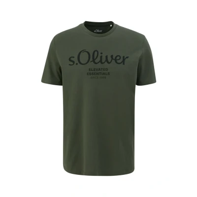 Obrázek Tričko s potiskem loga, Olivová zelená, 3XL