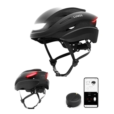 Obrázek Lumos Ultra Smart Helma Cyklistická přilba Přední a zadní světlo (LED) Blinkry Brzdová světla Připojení Bluetooth Dospělí: Pánové, dámské (Charcoal Black, velikost: M L)