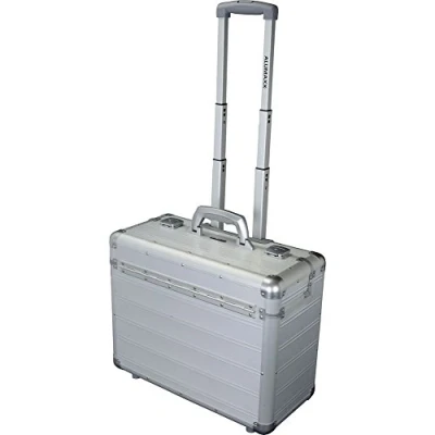 Obrázek Alumaxx Attaché Kufr na laptop Venture, stříbrná matná, piloty DISCOVERY stříbrný matný